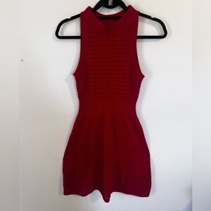 & Other Stories Parisian red sweater knit dress